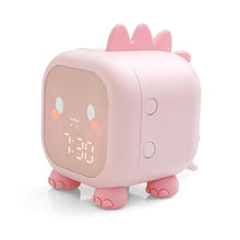 将图片加载到图库查看器,Kids Alarm Clock Cute Dinosaur Kids Alarm Clock with Dinosaur Digital Alarm Clock for Kids Bedroom Cute Bedside Clock Children's Sleep Trainer Wake Up Light and Night Light with Digital Alarm Clock For Kids Bedside Clock Children Wake Up Night Light