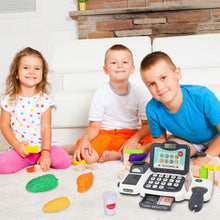 Load image into Gallery viewer, Kids Cash Register Pretend Play Cashier Toy with Scanner Calculator