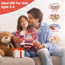 Load image into Gallery viewer, Kids Cash Register Pretend Play Cashier Toy with Scanner Calculator