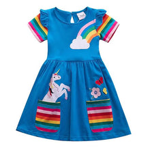将图片加载到图库查看器,Kids Little Girls' Knee-length Short Sleeve Dress