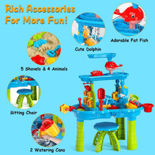Load image into Gallery viewer, Kids Sand Water Table for 3-6 Years Old Sensory Exercise Friendship Building