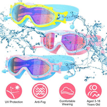 Load image into Gallery viewer, Kids Swim Goggles with Ear Plugs UV Protection Anti-Fog Leak Proof