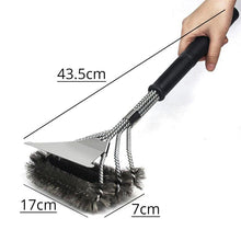 将图片加载到图库查看器,Kitchen Accessories BBQ Grill Brush and Scraper Barbecue Kit Cleaning Brush Stainless Steel Tools Wire Bristles Triangle BBQ Grill Cleaning Brush for Weber Gas Charcoal Porcelain Cast Iron & All Grilling Grates Accessories