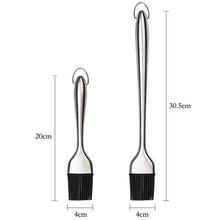 Load image into Gallery viewer, Kitchen Oil Brush BBQ Grill Basting Brush Stainless Steel Handle Pastry Brush Barbecue Cooking Brush BBQ Kitchen Tools String Brush BBQ Pastry Brush Stainless Steel BBQ Sauce Oil Pastry Brush for Baking BBQ Accessories