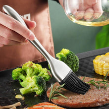 Load image into Gallery viewer, Kitchen Oil Brush BBQ Grill Basting Brush Stainless Steel Handle Pastry Brush Barbecue Cooking Brush BBQ Kitchen Tools String Brush BBQ Pastry Brush Stainless Steel BBQ Sauce Oil Pastry Brush for Baking BBQ Accessories