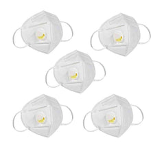 将图片加载到图库查看器,KN95 White Disposable Face Masks with Flow Exhalation Valve