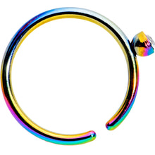 Load image into Gallery viewer, 20G 5/16 Clear Gem Rainbow IP Seamless Circular Ring