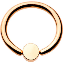 Load image into Gallery viewer, 16G 5/16 Clear Gem 3mm Disc Rose Gold IP BCR Captive Ring