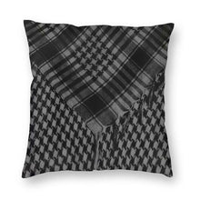 Load image into Gallery viewer, Kufiyah Bandana Shemagh Cushion Cover for Sofa Velvet Keffiyeh Pattern Pillow Case Living Room Decoration Men Scarf Shawl Wrap Pattern of Arab Shemagh Keffiyeh Men Arab Kufiyah Keffiyeh Arabic Muslim Head Wrap