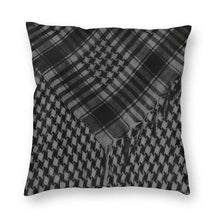 Load image into Gallery viewer, Kufiyah Bandana Shemagh Cushion Cover for Sofa Velvet Keffiyeh Pattern Pillow Case Living Room Decoration Men Scarf Shawl Wrap Pattern of Arab Shemagh Keffiyeh Men Arab Kufiyah Keffiyeh Arabic Muslim Head Wrap