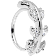 将图片加载到图库查看器,18G Clear CZ Gem Leafy Seamless Circular Ring