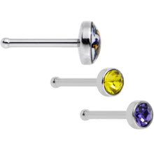 Load image into Gallery viewer, 20G Licensed NFL Minnesota Vikings Logo Nose Bone 3 Pack Set