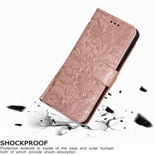 Load image into Gallery viewer, Lace Flower Leather Wallet Case For Xiaomi Redmi Note 11 10 Pro 7 6 8 8t Redmi 10c 10a A1 9t 7a 8a 9c 9a Case Mi A3 A2 Lite 9 Phone Case Premium Pu Leather Flip Cover With Card Holder Feature Protective Cover
