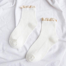 将图片加载到图库查看器,Lace Frilly Ruffle Socks Kawaii Cute Korean Style Women Cotton Woman Socks Winter Comfortable Cotton Socks Warm Socks For Men And Women