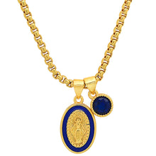 Load image into Gallery viewer, Ladies 18k Gold Plated Brass Our Lady of Guadalupe and Simulated Diamond Pendant Charms
