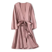 Load image into Gallery viewer, Ladies Fashion Red Soft Short Sleepwear For Women Trendy Women's Comfortable V Neck Bathrobe Bridesmaid Bride Party Robes