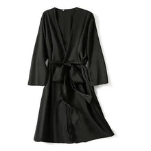 Load image into Gallery viewer, Ladies Fashion Red Soft Short Sleepwear For Women Trendy Women's Comfortable V Neck Bathrobe Bridesmaid Bride Party Robes