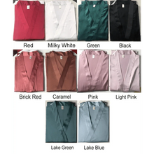 Load image into Gallery viewer, Ladies Fashion Red Soft Short Sleepwear For Women Trendy Women's Comfortable V Neck Bathrobe Bridesmaid Bride Party Robes