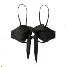 将图片加载到图库查看器,Ladies Summer Solid Color Swimsuit Female Detachable Shoulder Strap Halter Bikini Women's Bikini Swimsuits One Piece Bathing Suits Tie Knot Cutout Swimwear with Crisscross Design