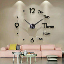将图片加载到图库查看器,Large 3D Frameless Wall Clock Stickers