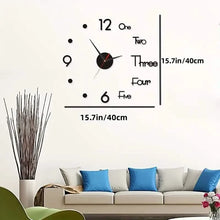 将图片加载到图库查看器,Large 3D Frameless Wall Clock Stickers