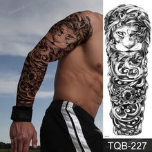 将图片加载到图库查看器,Large Black Temporary Tattoo Waterproof Luxury Big Tattoo For Body Arm Legs Modern Design