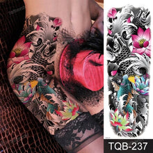 将图片加载到图库查看器,Large Black Temporary Tattoo Waterproof Luxury Big Tattoo For Body Arm Legs Modern Design