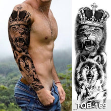 将图片加载到图库查看器,Large Black Temporary Tattoo Waterproof Luxury Big Tattoo For Body Arm Legs Modern Design
