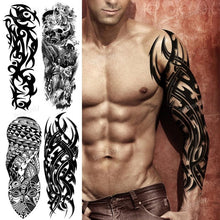 将图片加载到图库查看器,Large Black Temporary Tattoo Waterproof Luxury Big Tattoo For Body Arm Legs Modern Design