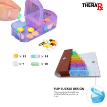 将图片加载到图库查看器,Large Daily Pill Box Medicine Organizer with PU Leather Case