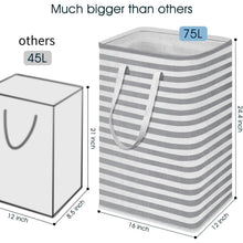 Load image into Gallery viewer, Large Foldable Tall Laundry Basket Storage Basket