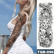 Load image into Gallery viewer, Large Tattoo Sleeve Arm Waterproof Temporary Sticker Tiger Fox For Arm Luxury Colorful Design