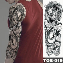 Load image into Gallery viewer, Large Tattoo Sleeve Arm Waterproof Temporary Sticker Tiger Fox For Arm Luxury Colorful Design