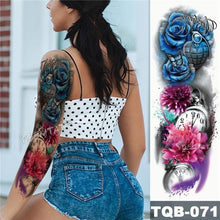 Load image into Gallery viewer, Large Tattoo Sleeve Arm Waterproof Temporary Sticker Tiger Fox For Arm Luxury Colorful Design