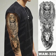 Load image into Gallery viewer, Large Tattoo Sleeve Arm Waterproof Temporary Sticker Tiger Fox For Arm Luxury Colorful Design