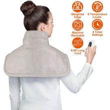Load image into Gallery viewer, Large Weighted Heating Pad for Neck and Shoulders