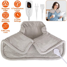 Load image into Gallery viewer, Large Weighted Heating Pad for Neck and Shoulders