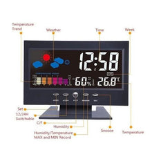 Load image into Gallery viewer, LCD Color Screen Digital Backlight Snooze Alarm Clock
