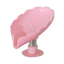 Load image into Gallery viewer, Leaf Shape Soap Box Drain Soap Holder Box Kichen Bathroom Accessories Toilet Laundry Soap Box Bathroom Supplies Tray Gadgets Soap Holder Leaf-Shape Self Draining Soap Dish Holder Not Punched Easy Clean Bar Soap Holder With Suction Cup Soap Dish