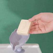 Load image into Gallery viewer, Leaf Shape Soap Box Drain Soap Holder Box Kichen Bathroom Accessories Toilet Laundry Soap Box Bathroom Supplies Tray Gadgets Soap Holder Leaf-Shape Self Draining Soap Dish Holder Not Punched Easy Clean Bar Soap Holder With Suction Cup Soap Dish
