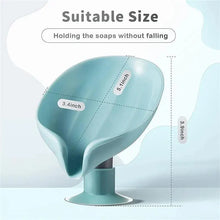 Load image into Gallery viewer, Leaf Shape Soap Box Drain Soap Holder Box Kichen Bathroom Accessories Toilet Laundry Soap Box Bathroom Supplies Tray Gadgets Soap Holder Leaf-Shape Self Draining Soap Dish Holder Not Punched Easy Clean Bar Soap Holder With Suction Cup Soap Dish