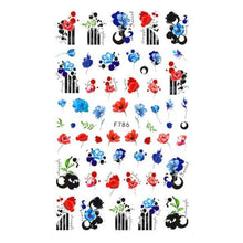 Load image into Gallery viewer, Leaf With Lines Nails Sticker Designer Fruit Nail Art 3D Decals Acrylic Designs Self Adhesive Manicure Slider Stickers Glitter Decals Love Nail Sequins Laser Heart Nail Supplies Sparkle Nail Accessories Star Accessories Heart Nail Art