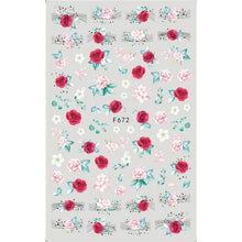 Load image into Gallery viewer, Leaf With Lines Nails Sticker Designer Fruit Nail Art 3D Decals Acrylic Designs Self Adhesive Manicure Slider Stickers Glitter Decals Love Nail Sequins Laser Heart Nail Supplies Sparkle Nail Accessories Star Accessories Heart Nail Art