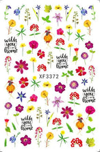 Load image into Gallery viewer, Leaf With Lines Nails Sticker Designer Fruit Nail Art 3D Decals Acrylic Designs Self Adhesive Manicure Slider Stickers Glitter Decals Love Nail Sequins Laser Heart Nail Supplies Sparkle Nail Accessories Star Accessories Heart Nail Art