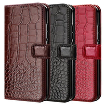 Load image into Gallery viewer, Leather Black Flip Case for iPhone XS Max X XR 12 Mini 11 Pro 7 8 Wallet Stand Cover Flip Wallet Leather Case with Secure Buckle Closing Lock and Bracket Function
