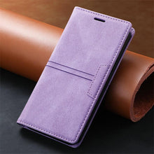 Load image into Gallery viewer, Leather Case Folding Flip Case with Kickstand Credit Card Slot Magnetic Closure Protective Case for iPhone Leather Case For iPhone 14 13 12 11 Pro Mini Flip Case Cover