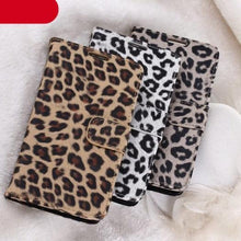 Load image into Gallery viewer, Leather Case For iPhone 11 12 13 14 Pro Max Mini XR XS Max X 8 7 Plus Leopard Flip Case Cover For iPhone Wallet Case Compatible with iPhone with Adjustable Stand and 2 Card Holders Shock Protection Lightweight Phone Case