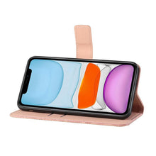 Load image into Gallery viewer, Leather Flip Case For iphone 11 12 13 Pro Max Mini Case Wallet Card Phone Cover For iphone Genuine Leather 2 in 1 Flip Simple Magnetic Cover For iPhone