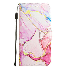 将图片加载到图库查看器,Leather Flip Phone Case For iPhone 14 13 12 Mini 11 Pro XS Max Cute Card Slot Wallet Cover Marble Pattern PU Leather Shockproof Flip Wallet Case with Stand Magnetic Money Pouch Silicone Bumper Phone Case