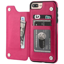 Load image into Gallery viewer, Leather Retro Card Holder Flip Cover for iPhone 11 12 13 14 Pro Max Mini Wallet Case iPhone 11 PU Leather Flip Cover Wallet Case For iPhone